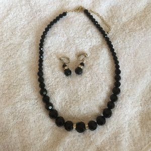 Vintage Necklace with Clip-on Earrings